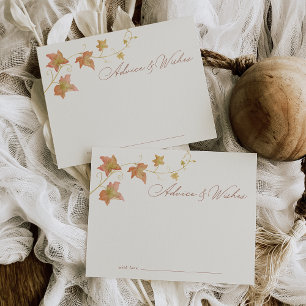 Fall Leaves Bridal Shower Advice Card