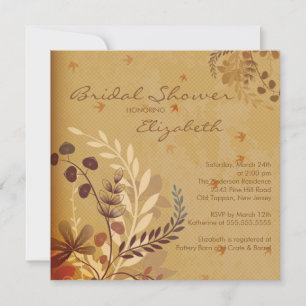 Fall Leaves Bridal Shower Invitation