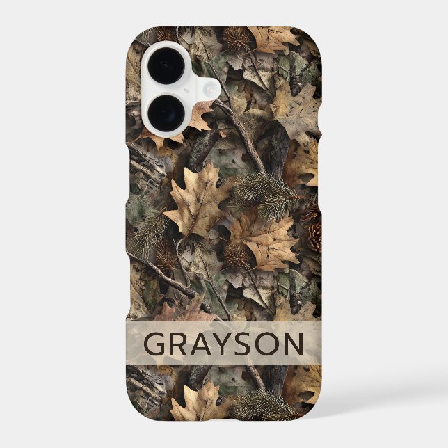 Fall Leaves Camouflage Personalized (Verso)