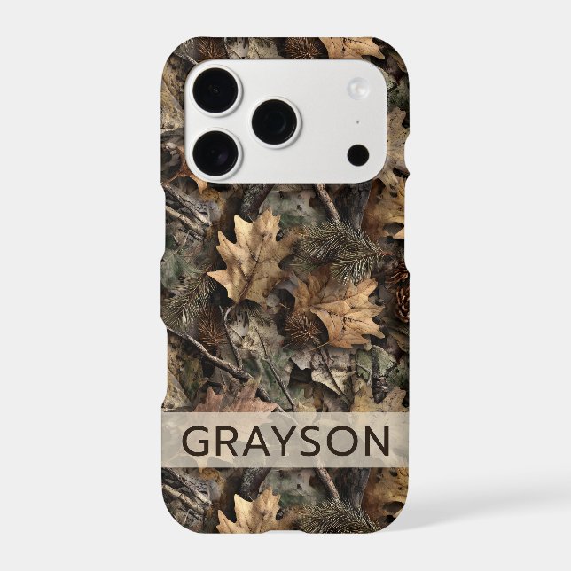 Fall Leaves Camouflage Personalized (Back)