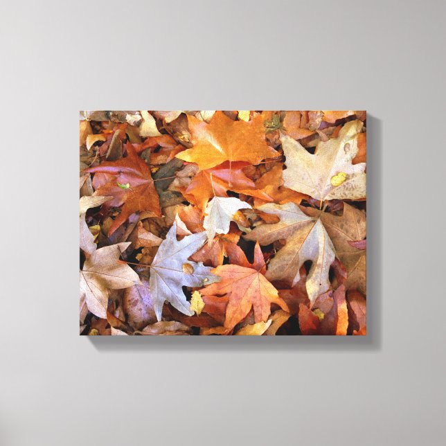 Fall Leaves Canvas Wall Art (Front)