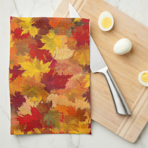 Fall Leaves - Celebrate Autumn's Beauty Kitchen Towel