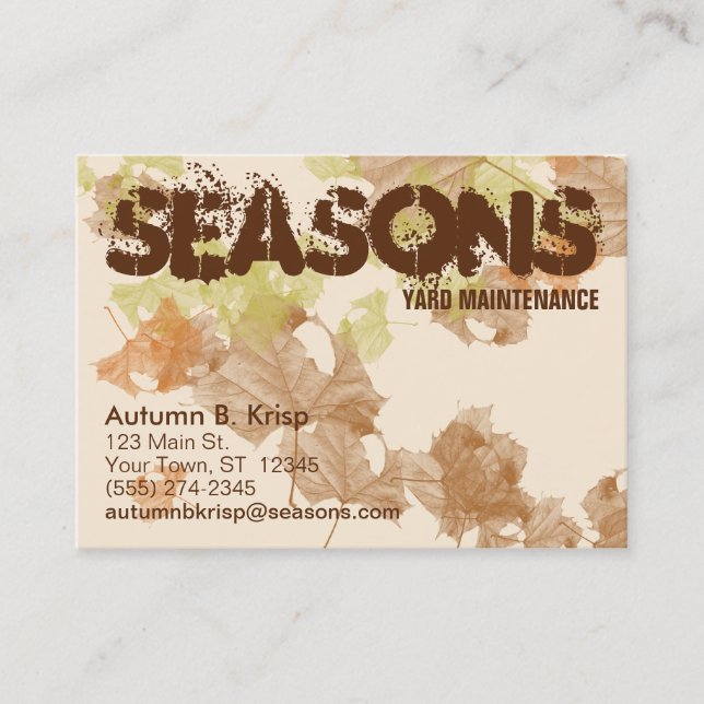 "fall leaves" CHUBBY BUSINESS CARD (Front)