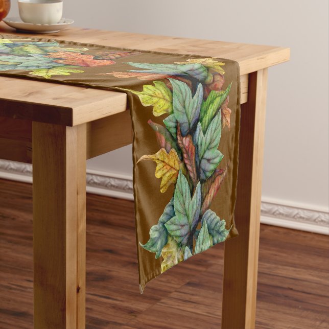 Fall Leaves, Customize, 14" X 72" Table Runner (In Situ)