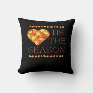 Fall Leaves Cute Autumn Graphic Thanksgiving Pumpk Throw Pillow