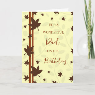 Fall Leaves Dad Birthday Card