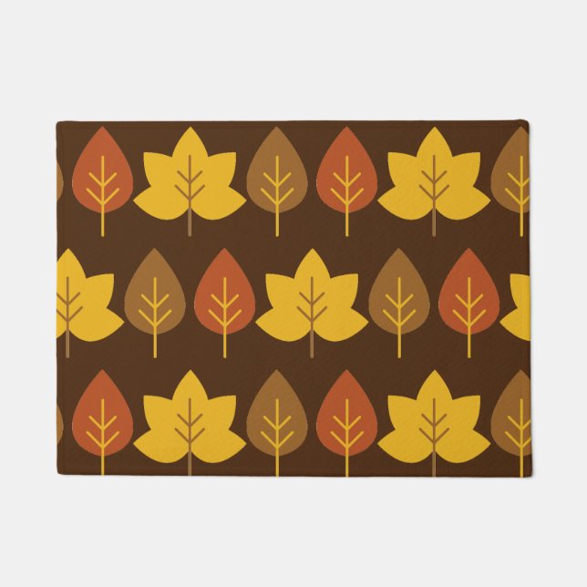 Fall Leaves Decorative Doormat (Front)