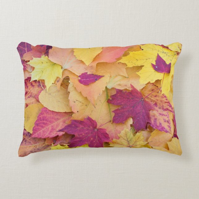 Fall Leaves Design Accent Pillow (Front)