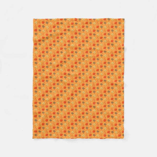 Fall Leaves Fleece Blanket (Front)