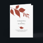 Fall Leaves Folded Wedding Program Template<br><div class="desc">This folded wedding program template features a rustic and elegant design with burnt orange leaves, making it a perfect choice for an autumn wedding. Ideal for couples looking for unique folded wedding program ideas, this template allows you to personalize every detail, from custom folded wedding program wording to special ceremony...</div>