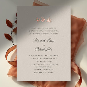Fall Leaves Formal Modern Classic Wheat Wedding