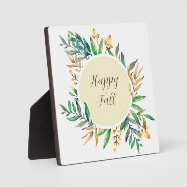 Fall leaves frame with customizable text  (Front)
