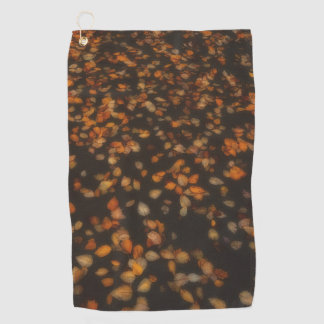 fall leaves golf towel