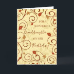 Fall Leaves Granddaughter Birthday Card<br><div class="desc">Birthday card for granddaughter with a fall birthday with fall leaves design and thoughtful verse.</div>