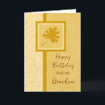 Fall Leaves Grandson Birthday Card<br><div class="desc">Birthday card for grandson with a fall birthday with fall leaves design and thoughtful verse.</div>