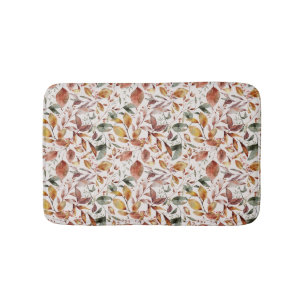 Fall Leaves Green Orange Red Yellow   Bath Mat