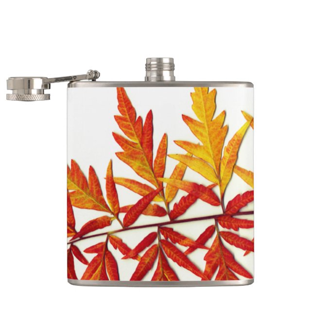 Fall Leaves Hip Flask (Opened)