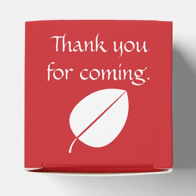 Fall Leaves in Cherry Favour Box (Top)