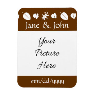 Fall Leaves in Chocolate Save-the-Date Magnet