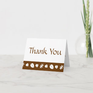 Fall Leaves in Chocolate Thank You Card