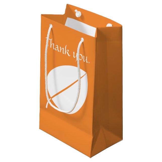 Fall Leaves in Orange Gift Bag (Front Angled)