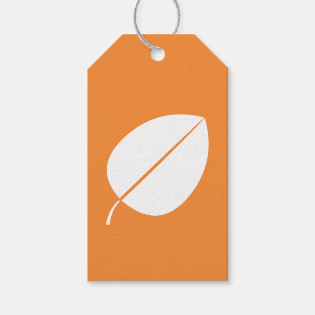 Fall Leaves in Orange Gift Tag (Front)