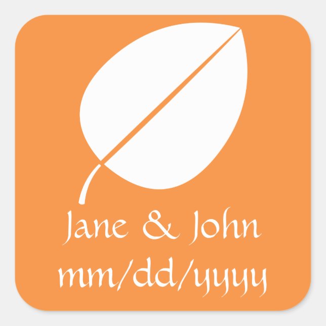 Fall Leaves in Orange Sticker (Front)