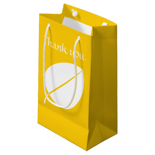 Fall Leaves in Yellow Gift Bag (Front Angled)
