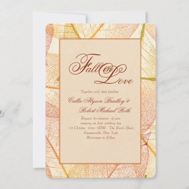 Fall Leaves Invitation (Front)