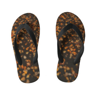 fall leaves kid's flip flops