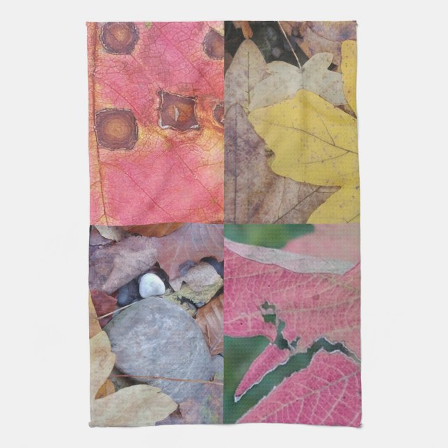 Fall leaves kitchen towel (Vertical)