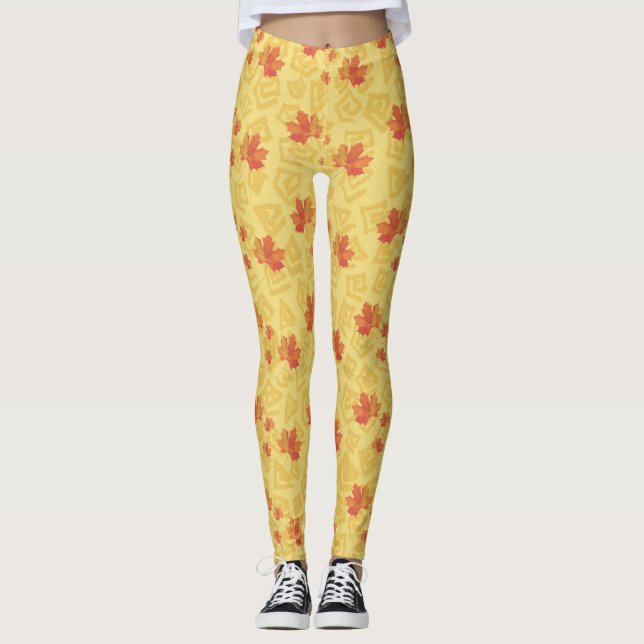 Fall Leaves Leggings (Front)