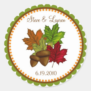 Fall Leaves, Maple Leaves and Acorns Stickers