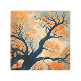 Fall Leaves Metal Wall Art