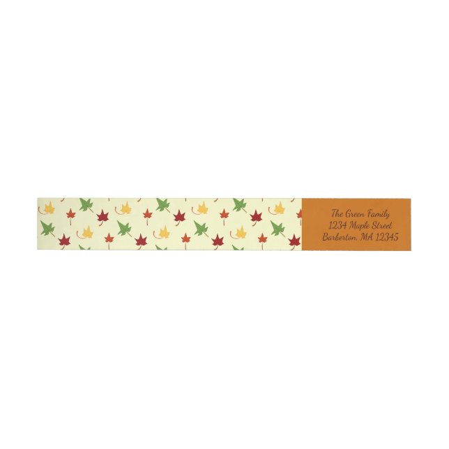 Fall Leaves: Multi-coloured Return Address Labels (Individual)
