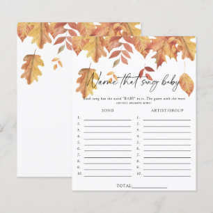 Fall leaves - Name that song baby shower game