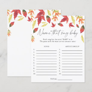 Fall leaves - Name that song baby shower game