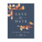 Fall Leaves | Navy Blue Save the Date Postcard