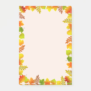 Fall Leaves on Light Beige Things To Do Post-it Notes