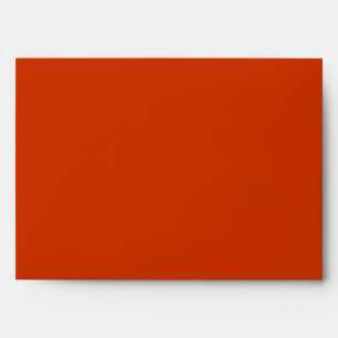 Fall leaves orange red white wedding envelope
