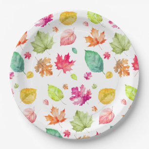 Fall Leaves  Paper Plate