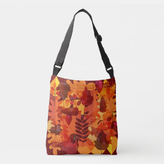 Fall leaves pattern cross-body bag