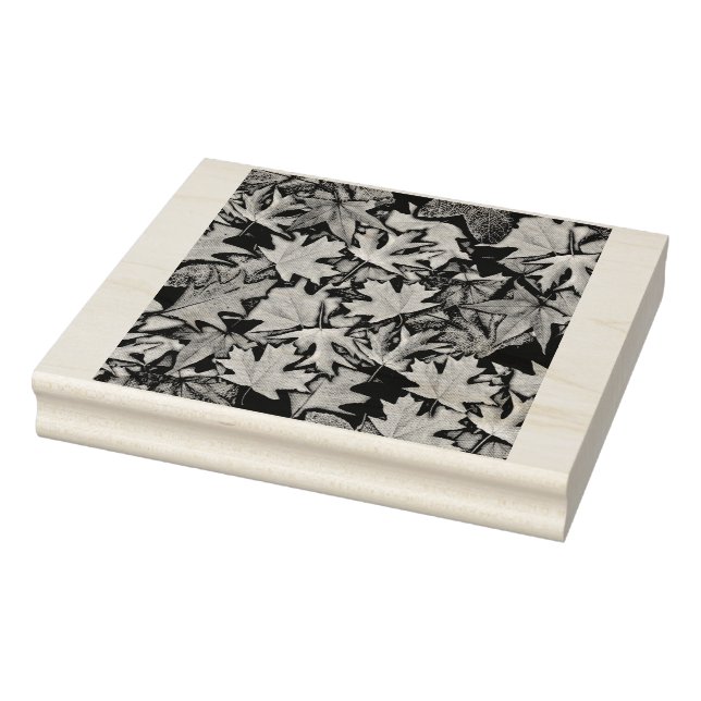 Fall Leaves Pattern Repeating Rubber Stamp (Stamp)