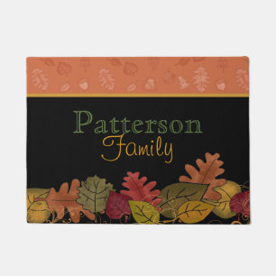 Fall Leaves Personalized Door Mat