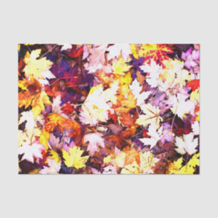 Fall leaves photo print custom decoupage crafts tissue paper