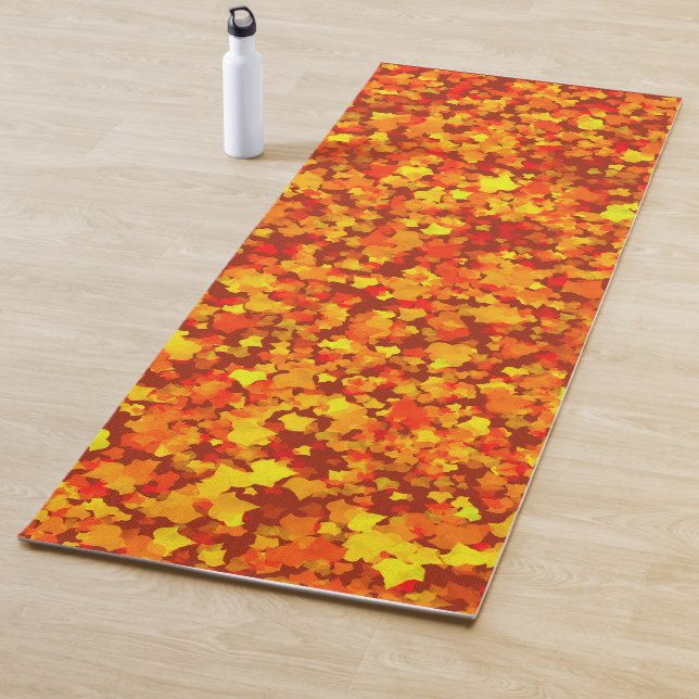 Fall leaves pose yoga mat (In Situ)