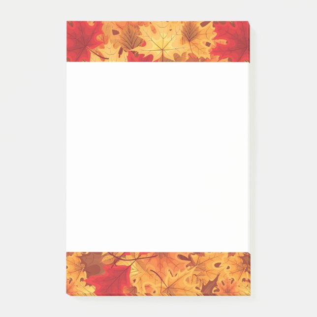 Fall Leaves Post Notes (Front)