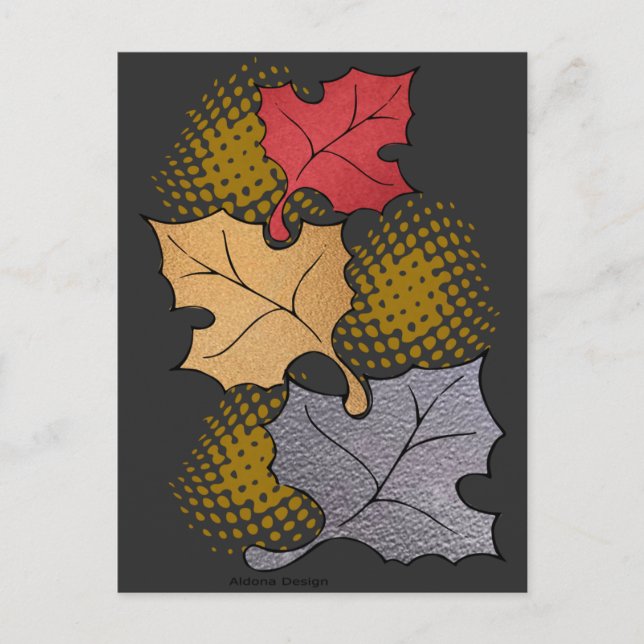 Fall Leaves Postcard (Front)