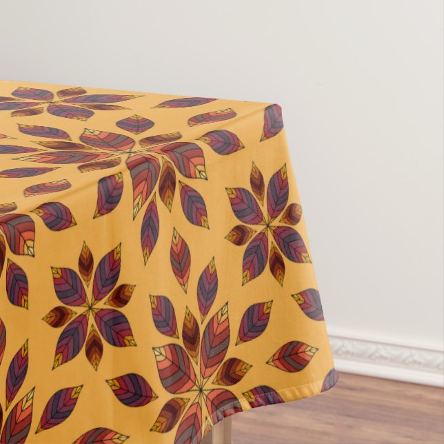 Fall Leaves Rosette Tablecloth (In Situ)