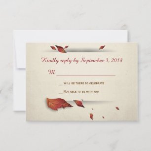 Fall Leaves RSVP Card